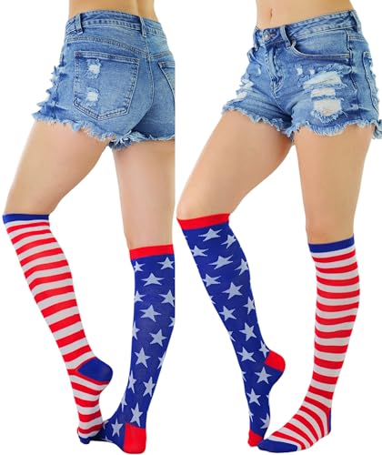 Image of ToBeInStyle Women's Acrylic Knee High Print Socks