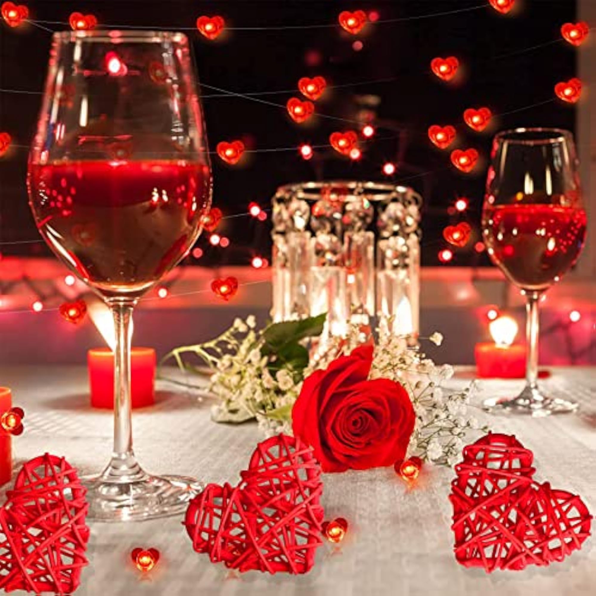 Valentine's Day Heart Shaped Rattan Balls