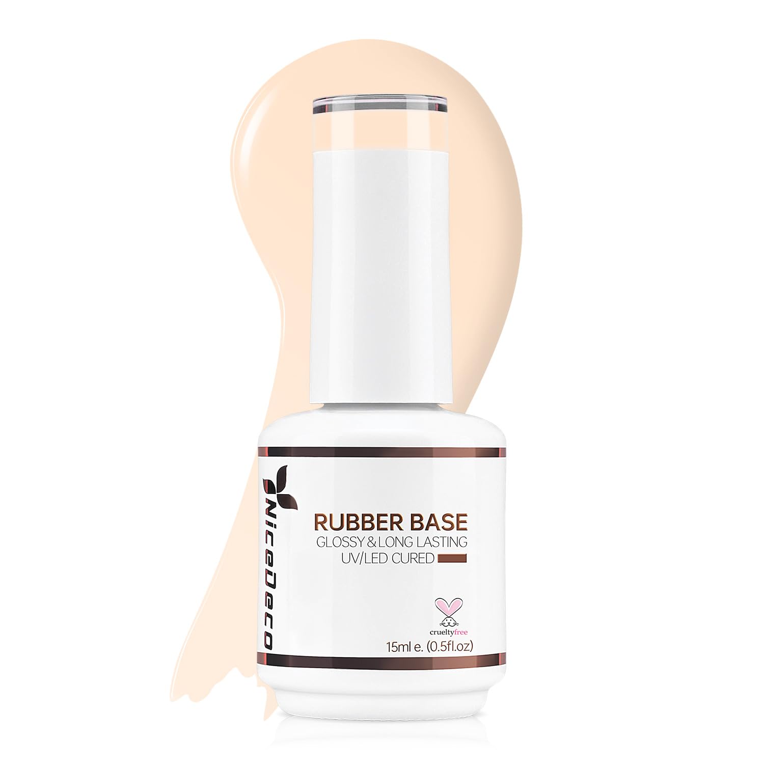Nicedeco Base Rubber para Uñas Esmaltes Semipermanentes en Gel Base de Caucho UV/LED Soak-Off Colores Vibrantes y Duraderos 15ML 06 — view 33