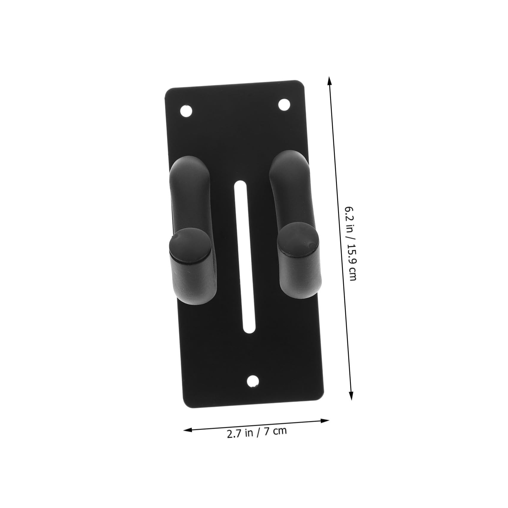 Totority Elegant Guzheng Wall Mount Hooks 2pcs Acoustic Holder Rack Iron Sponge Material Black