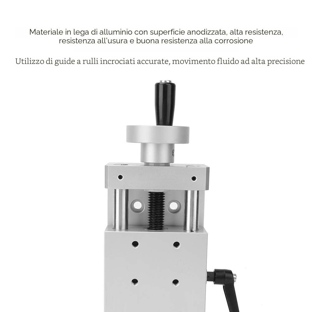 Attuatore lineare fase,vite sfere manuale tavola scorrevole fase trasversale 50mm,fase ferrovia lineare,alta precisione lega alluminio,per attrezzatura automatica,macchine utensili 80x80mm