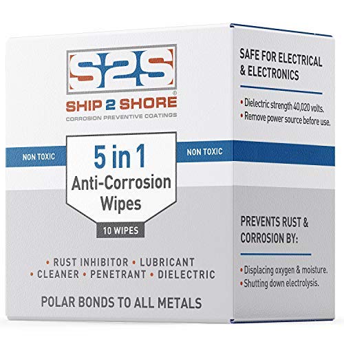 Ship 2 Shore 5 in 1 Anti-Corrosion Wipes, Rust Preventive Wipes, Lubricating Wipes, Dielectric Wipes.