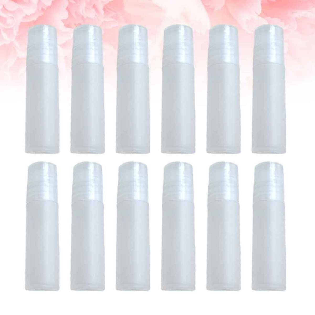 Weiße Pp Rollflaschen Tragbare Kleine Fläschchen 100 Stück 5ml für Präzise Anwendung Nachfüllbare Ballflaschen zum Reisen für Parfüm und Andere Flüssigkeiten