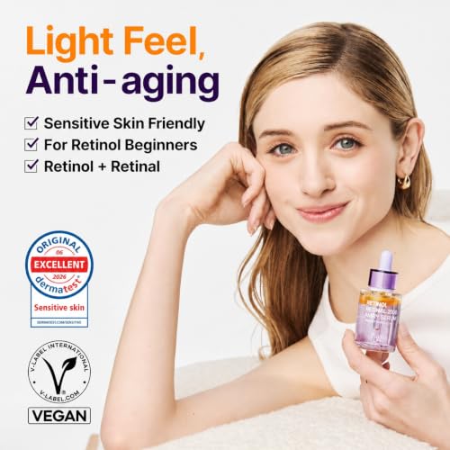 PURITO Retinol 0.1% + Retinal 0.1% Anti-Aging Facial Serum | for Wrinkles, Fine Lines & Firmer Skin | Dual Retinoids with NAD+, Improve Elasticity & Skin Texture | Korean Skincare, 30mL 1.01 fl.oz - Image 3