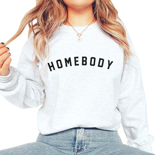 Homebody Sweatshirt, Cute Minimalist Introvert Gift, Mental Health Sweater, Work From Home Mom, Unisex Graphic Crewneck Sweatshirt2