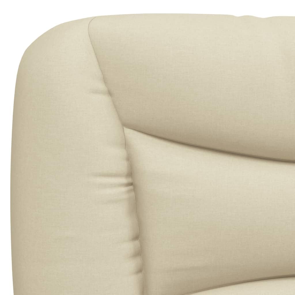 Cuscino Testiera Hvar Crema 180 cm in Tessuto Traspirante Morbido per Letto Elegante Testata Imbottita con Fibra PP per Lettura TV Supporto Schiena Facile Installazione Con Fascia o Testiera Curva