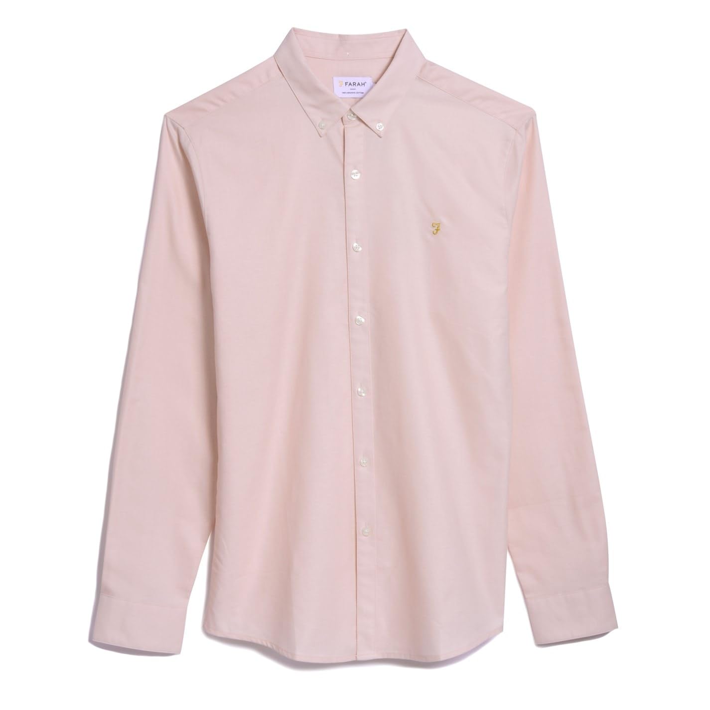 Farah Mens Long Sleeve Shirt Pink M