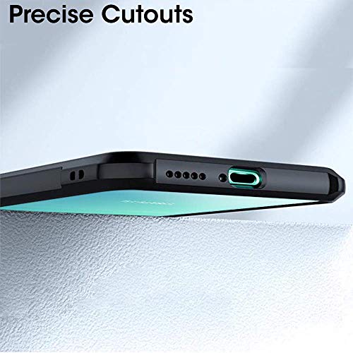 Image of WOW IMAGINE Shock Proof Clear Back Case Mobile Cover for 1+ OnePlus 8T (Hard | Hybrid PC + TPU | Full Armour Device & Camera Protection | Black)