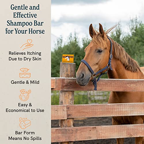 Image of J.R.LIGGETT'S Botanical Horse Shampoo Bar for Sensitive Skin - 100% Detergent Free, Non-GMO & Biodegradable - Deep-Cleansing, Hypoallergenic Formula for Healthy Skin, Mane & Tail - 3.5 oz Bar