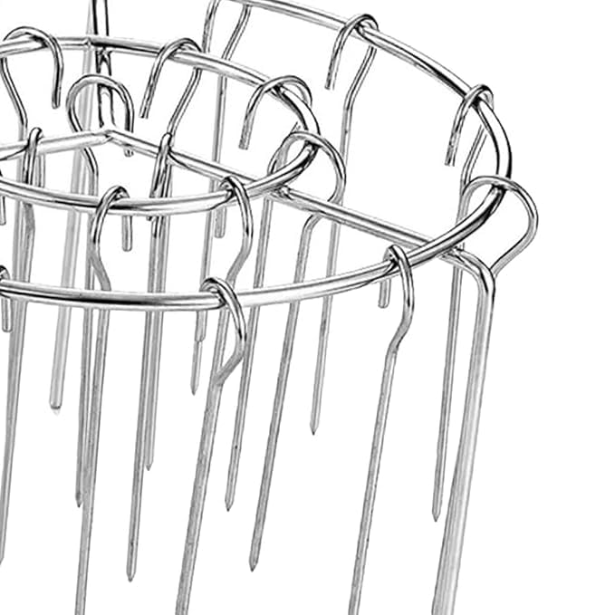 PRISO Air Fryer Rack Round Hanging 24 Skewer Cooking Rack for Non-Stick Cooling Baking Drying | Fryers Stand Kitchen Dining & Bar Appliances Use.-image-3