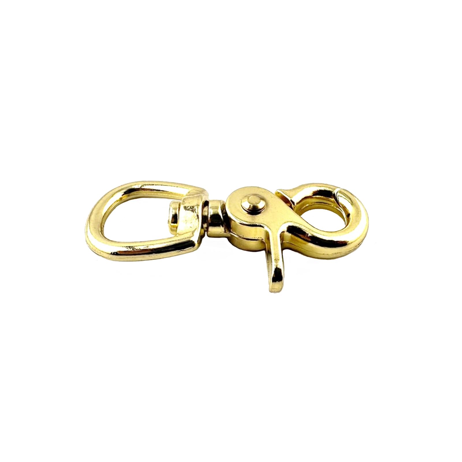 Heavy Duty Oval Eye Swivel Trigger Scissor Snap Nickel Plated 19 mm Round Eye Clip Hooks Durable for Equine Horse Stable Reins Halter Leads Marine Nickel Plated Oval Eye Gold (4)