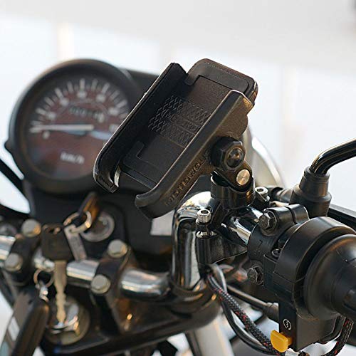 Suporte de Celular em Alumínio para Motos BMW R1200, Tiger 800 e 1200, Harley-Davidson - Preto