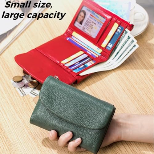 Joyfullygo Wallets for Women Unisex Natural Tumbled Leather Wallet, Slim Design, Large Capacity, Waterproof, Can Hold Coins, ID Cards, for Work, Travel (Brown)3