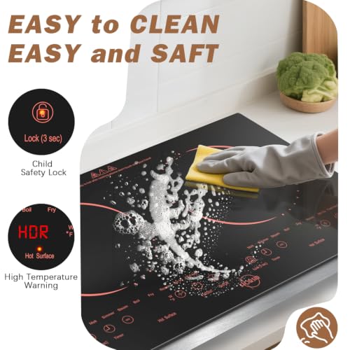 Image of Hobsir 2 Burner Electric Cooktop 110V with Plug, Total 2000W Shared Power