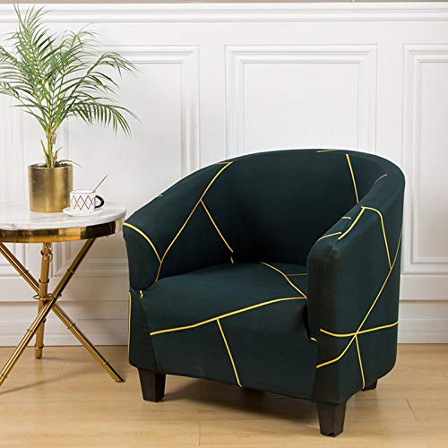 Club Chair Cover, High Stretch Tub Chair Cover, Universal Spandex Pattern Armchair Sofa Cover Cover Couch Slipcover for Living Room Club Bar Counter (LGYC)
