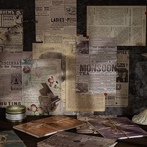 180 Sheets Of Scrapbook Paper, Vintage Journaling Scrapbooking Supplies Craft Kits For Bullet Journals Junk Journal Planners Aesthetic Room Decor Wall Art Collage Album Cottagecore Picture Frames #TOP6