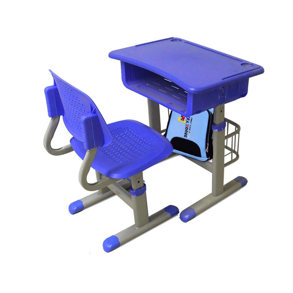 Belingeya-hm Kids Desk and Chair Set Childrens Study Desk Chair Table Set Tiltable Table And Chair For Kids Art Wood Table Set Work Station Height Adjustable for Writing, Reading and Drawing