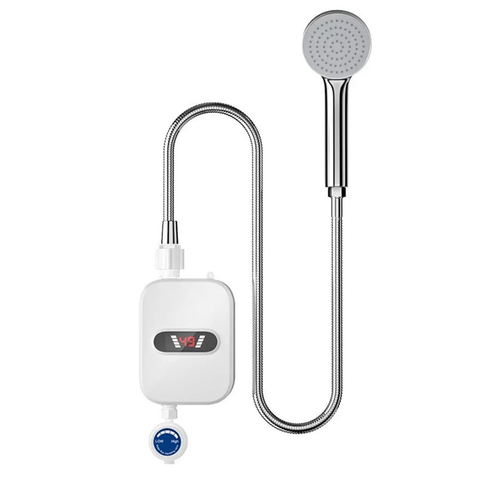 Calentador de agua instantáneo 3500 W con pantalla digital, calentador sin tanque for baño y ducha,Premium a prueba de fugas