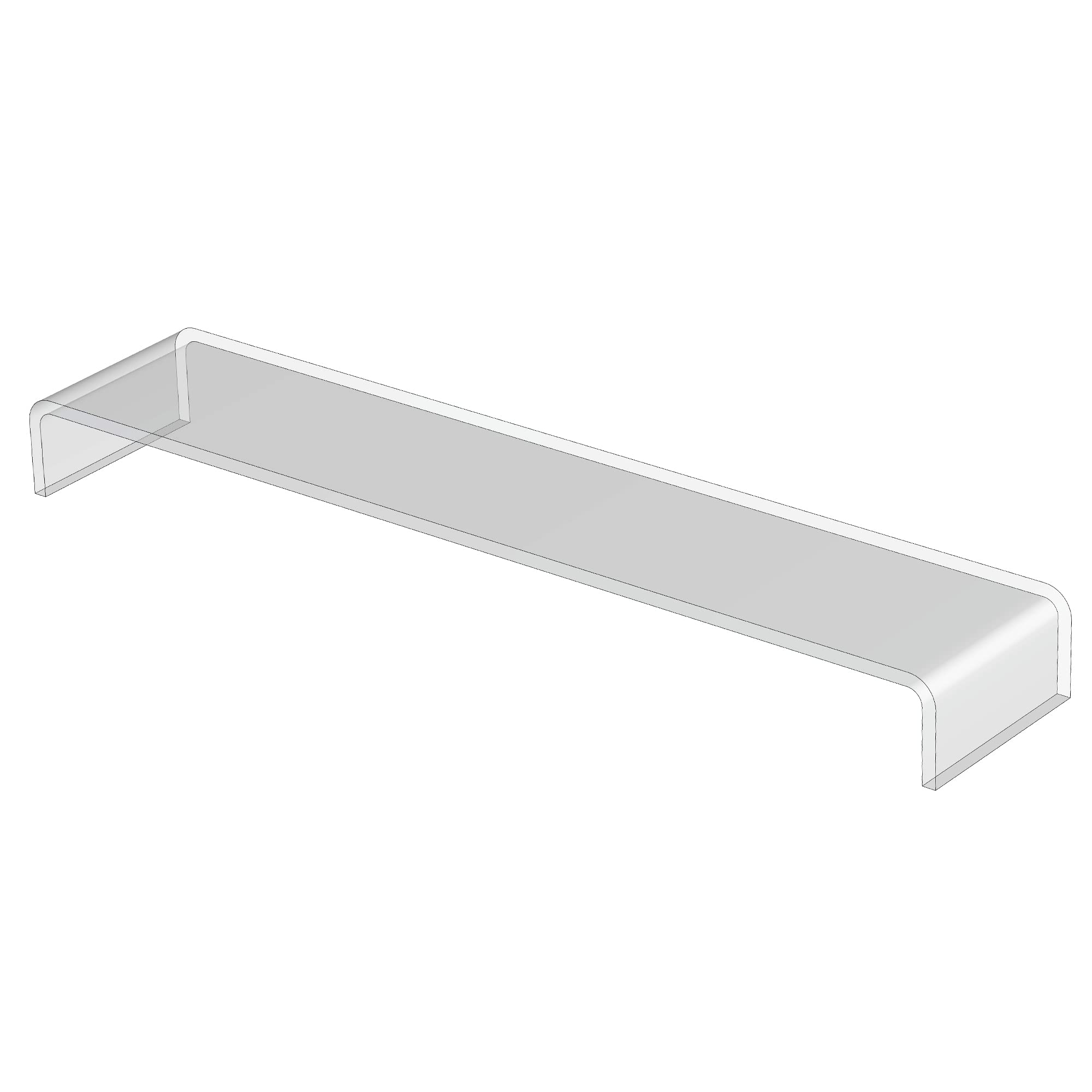 3R W Design Clear Acrylic Display Risers- Premium Shelf Riser Display Stands and Plinths - Hoverstand- Made in UK (6mm-thick-50cm-10cm-5cm, Max Load 0.5kg)