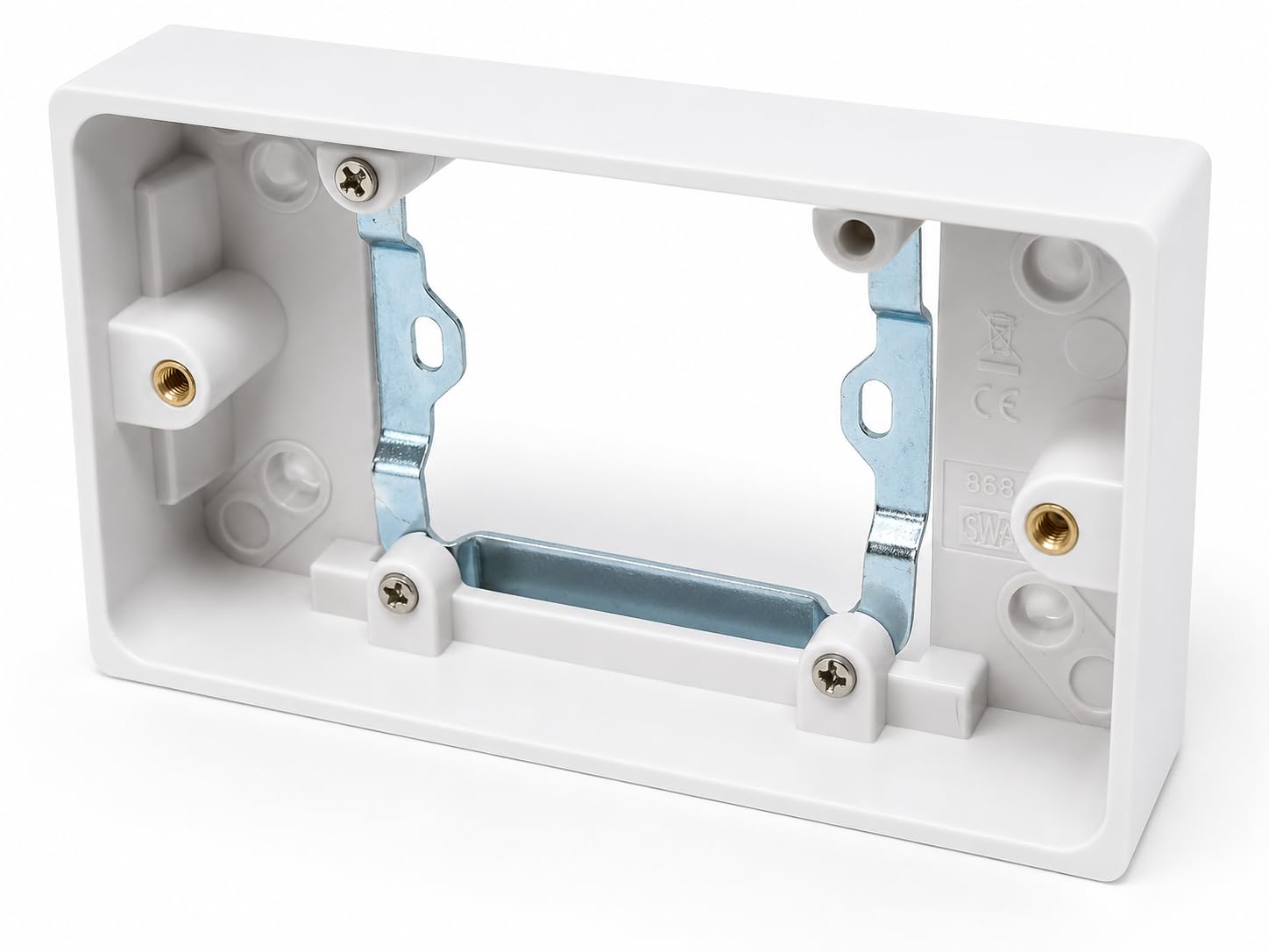 Drut White 1Pcs. Single Gang Wall Socket To Double Wall Gang Socket Converter Faceplate, Providing Additional Outlets