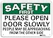 "Safety First - Please Open Door Slowly, People May Be Approaching From the Other Side" Label by SmartSign | 5" x 7" 3M Reflective Laminated Vinyl
