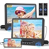 FELEMAN Dual Portable DVD Player for Car, 12' Full HD 1080P Car DVD Player Dual Screens, Headrest DVD Player HDMI Input/AV Output, USB/DVD Playback, Last Memory Function
