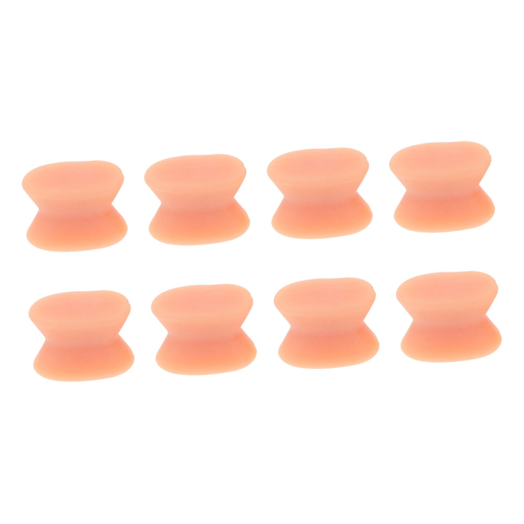BESTYASH 8Pcs Silicone Separator for Relief Light Brown Thumb Stretcher Bunion Spacers for Comfortable Foot Alignment