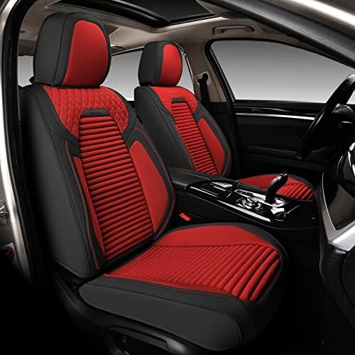 Coverado Car Seat Covers Full Set, Leather Seat Covers for Cars