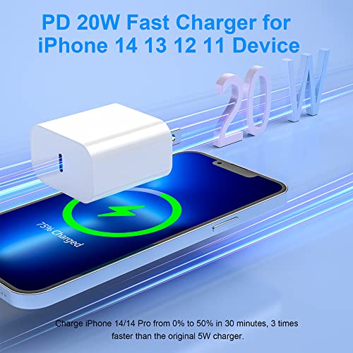 USB C Bloc chargeur 2Pack 20W pour iPhone 17 16 Plug chargeur mural rapide avec adaptateur de puissance de type C pour iPhone 17/16/16 Pro Max/16 Plus/15/14/13/12/11/Xs/X,pour IPad Pro pour Apple USBC Frais