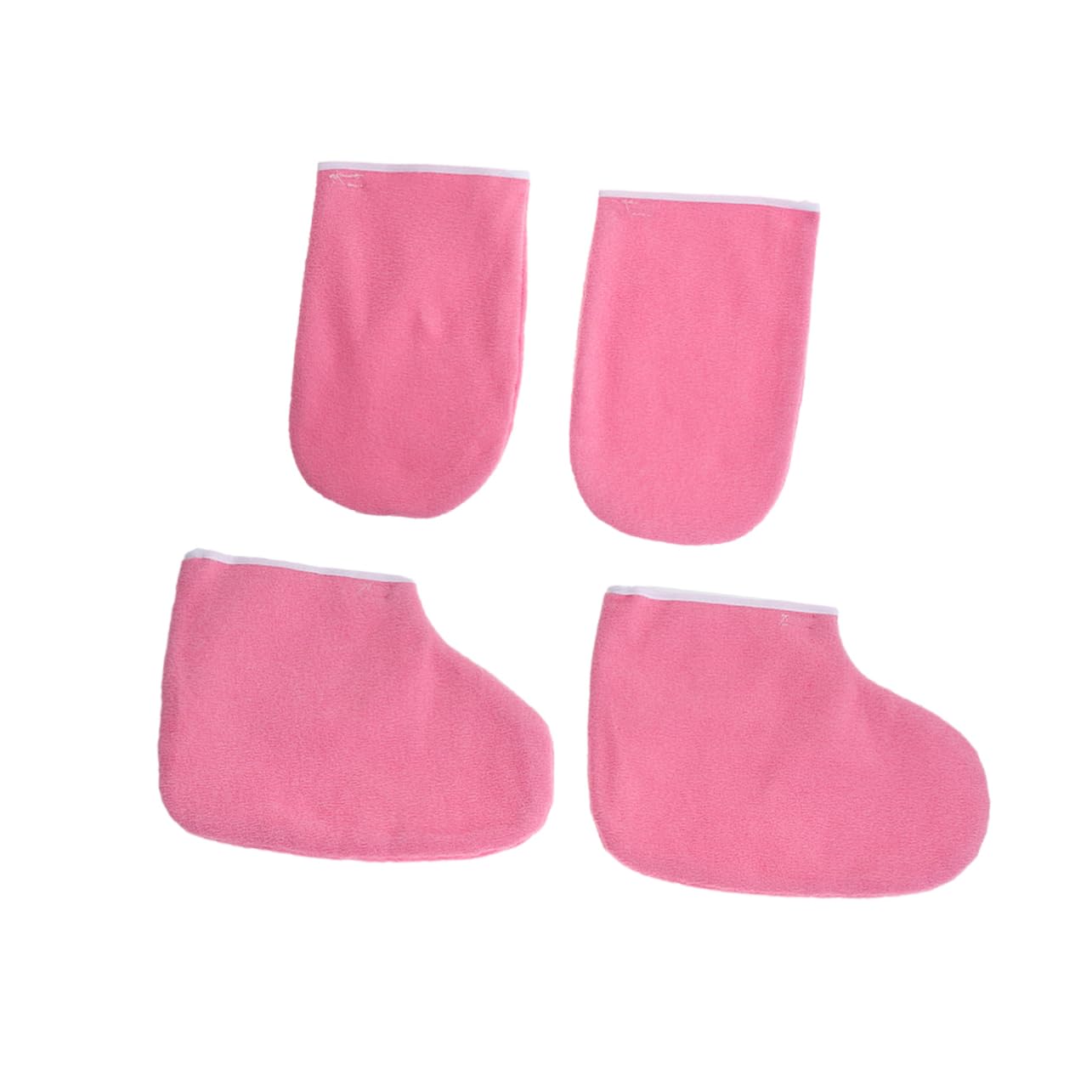 Baluue Paraffin Mitts Foot Straps Cloth Hot Wax Glove Booties Beauty Care Heat Retention Easy Snap Closure