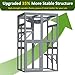 YADSUNY 64 Inch Catio Outdoor Cat Enclosure, Large Cat House for Outdoor Cats with Updated Framework Structure, Outside Cat Patio Cattery Weatherproof for Multiple Cats, Grey