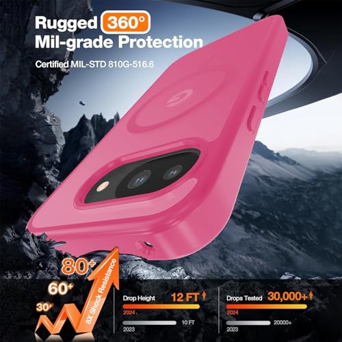 Image of WRJ Magnetic Case for Google Pixel 10a 6.3-Inch,Hot Pink