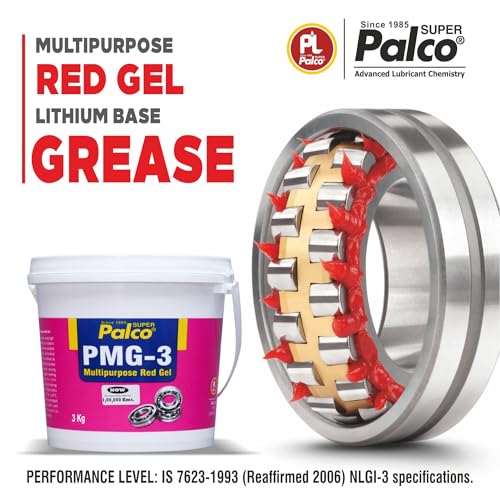 Image of PALCO PMG-3 Red Grease 3 Kg, NLGI-3, Multipurpose Lithium Grease, Pack-4