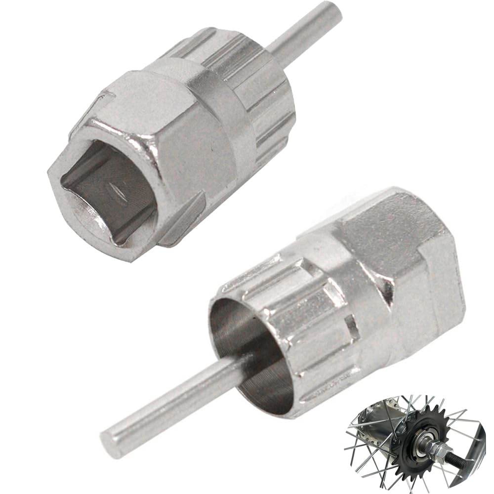 YehVeh 2 Pack Bike Freewheel Remover Bicycle Freewheel Removal Tool Bicycle Cassette Locking Tool with Pin 5mm Cassette Sprocket Remover for Shimano Sunrace Sram Sprocket Cassettes 7-Speed Freewheels