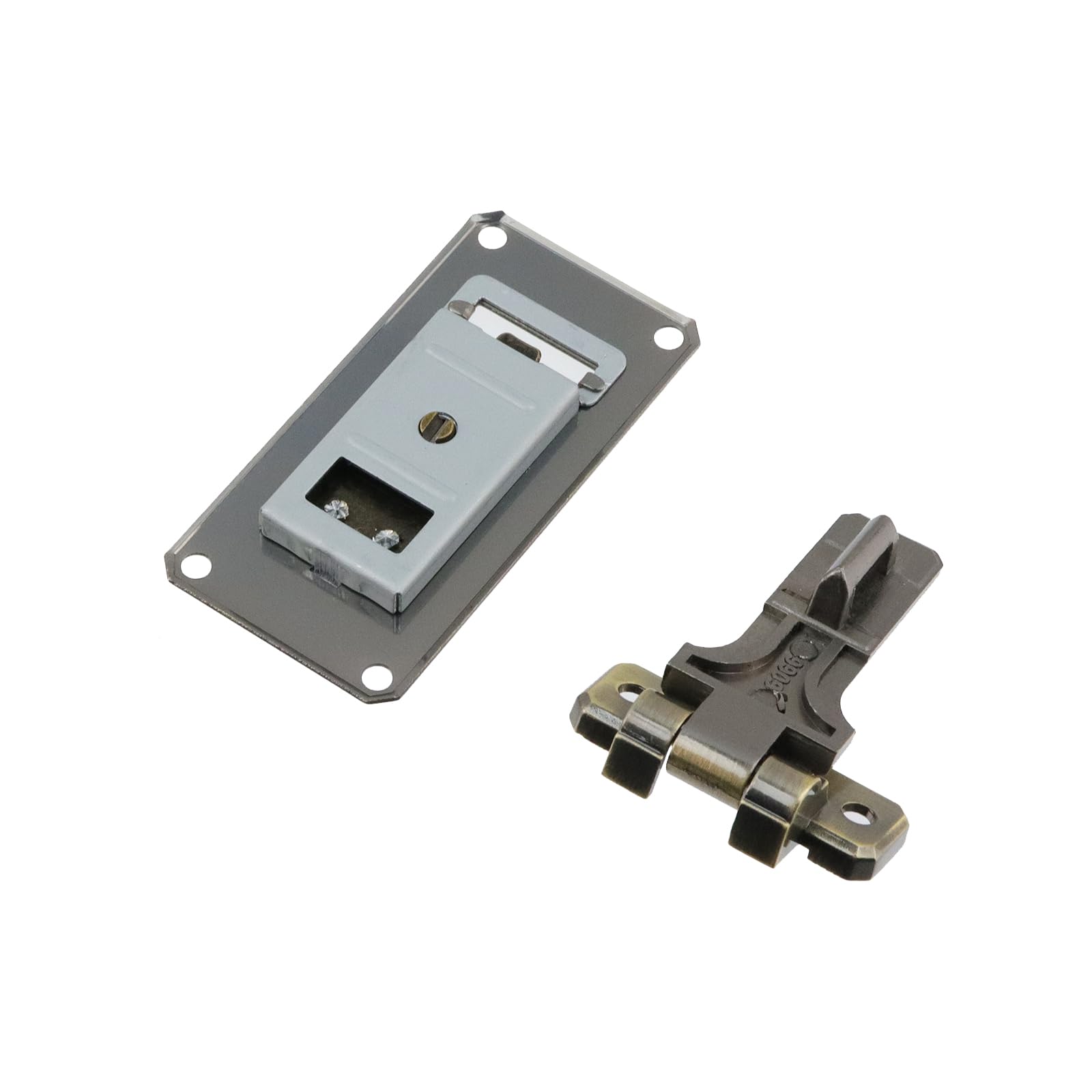 T Tulead Cerradura de combinación para equipaje, caja de herramientas de hierro, cerrojo de bronce, cerraduras de repuesto, 2 piezas con tornillos