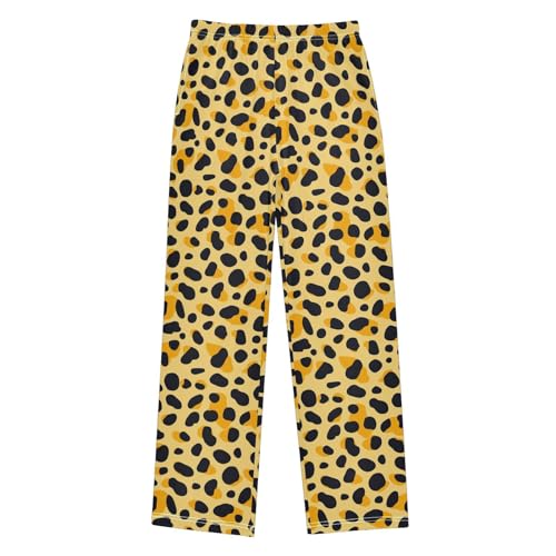 Boys' Pants Leopard Print Cute Cheetah Spots Long Bottoms Jogger Pants Elastic Waist Trousers with Pockets S-XL