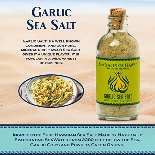 Sal de mar con sabor a ajo Sea Salts of Hawaii 4 oz miniatura 2
