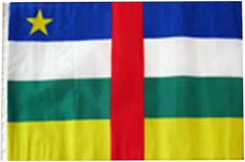 Bandera de la República Centroafricana de 12 x 18 pulgadas, 12 x 18 pulgadas, para jardín, barco y coche