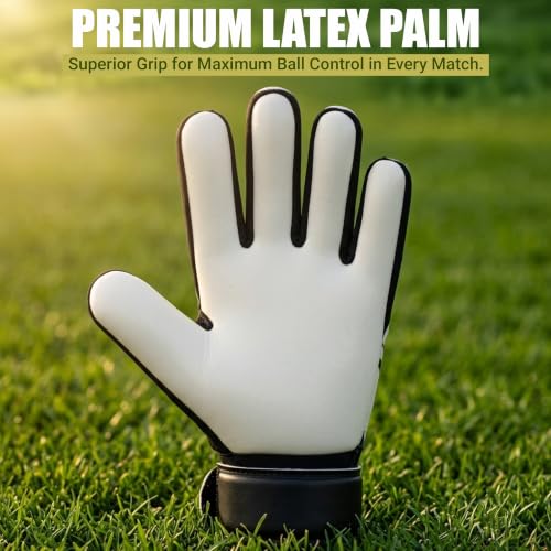 EFAH SPORTS Soccer Goalie Goalkeeper Gloves for Kids Boys Youth with Grips - image 4