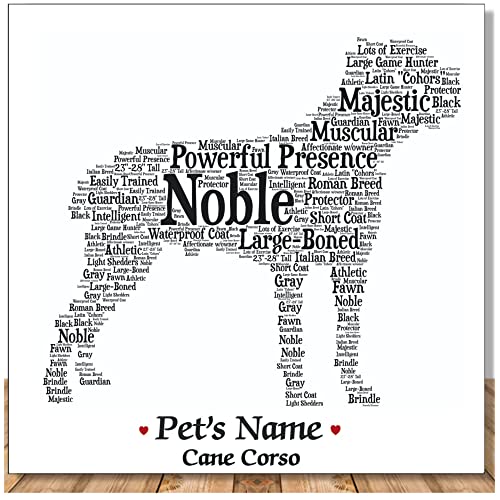 Cane Corso Dog Lover Gifts for Women, Men, Mom, Dad | Free Personalize Custom Art Print Portrait Merchandise | Unique Pet Present | Handmade