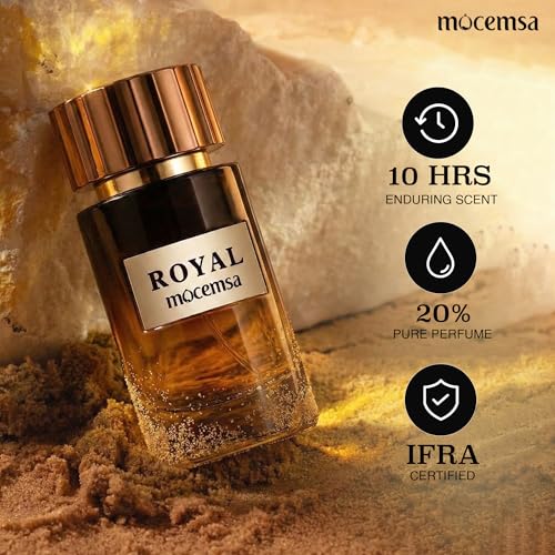 Image of Mocemsa Royal Eau De Parfum for Men | Fresh Citrus & Fruity Opening with Premium Woods | Luxury & Premium Long-Lasting Men's Fragrance | 100ml