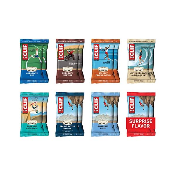 CLIF BAR - Energy Bars - Variety Pack - Made with Organic Oats - Non-GMO - Plant Based - Amazon Exclusive - 2.4 oz. (16 Count)