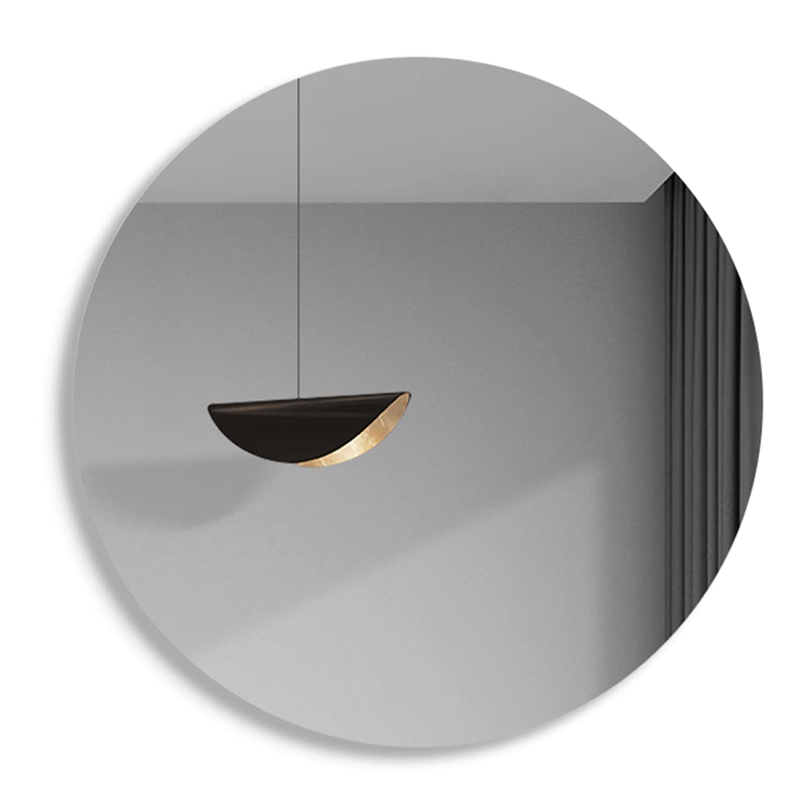 Miroir de maquillage HD rond sans cadre pour corriger le manque de lumière