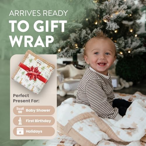 Organic Cotton Muslin Baby Blanket for Boys and Girls - Luxurious Soft Toddler Quilt for Swaddling - Gender Neutral Blanket - Baby and Toddler Gift - Gator on The Go - Image 7