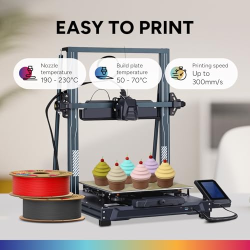 Image of OVERTURE Matte PLA 3D Printer Filament 1.75mm, Matt Surface & Low Warping Filament 1kg Spool (2.2 lbs), Accuracy + /- 0.02 mm, Fit Most FDM Printers (Matte Brick Red)