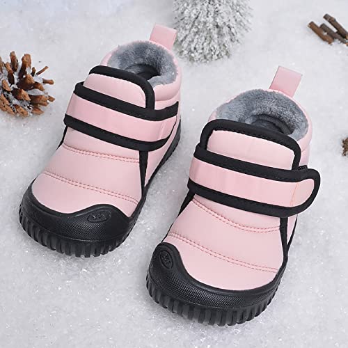 Toddler Snow Boots Boys Girls Cozy Fleece Winter Ankle Boots Non-Slip Faux Fur Booties Little Kids Warm Walking Shoes2