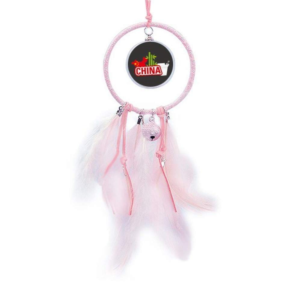 Atrapasueños de China de bambú rojo el regalo ideal con campana para dormitorio
