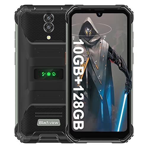 Blackview BV7200 Android12 Téléphone Portable Incassable,10Go+128Go/SD-1To,50MP+8MP, Helio G85,6.1'' HD+,5180mAh(18W), Smartphone incassable/Fingerprint/1.8M Résistant/Indicator Light/4G Dual SIM/NFC
