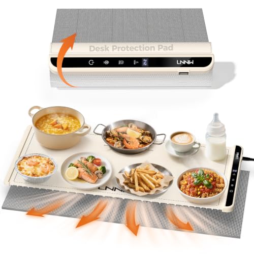 Extra Large Food Warming Mat With Heat-Resistant Pad, 36X15 Inch, 6 Temperature & 6 Timer Settings, Child Lock Safety, Fits More Dishes For Family Dinners And Parties