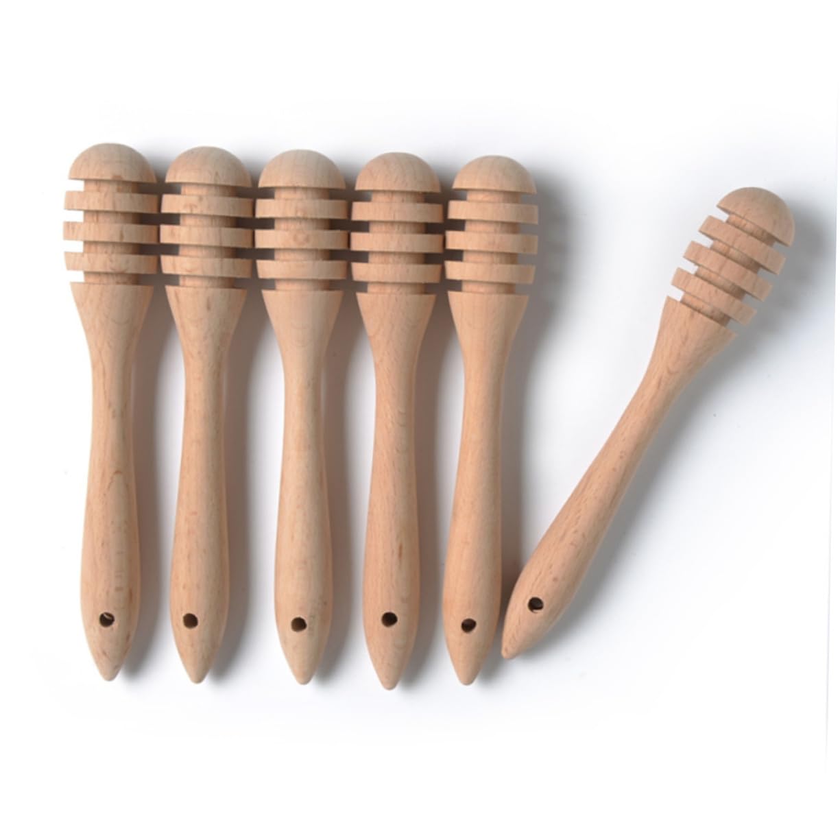 ULTECHNOVO Natural Wood for Jar Wooden Honey Dispenser Honey Muddler for Wedding Party Favors